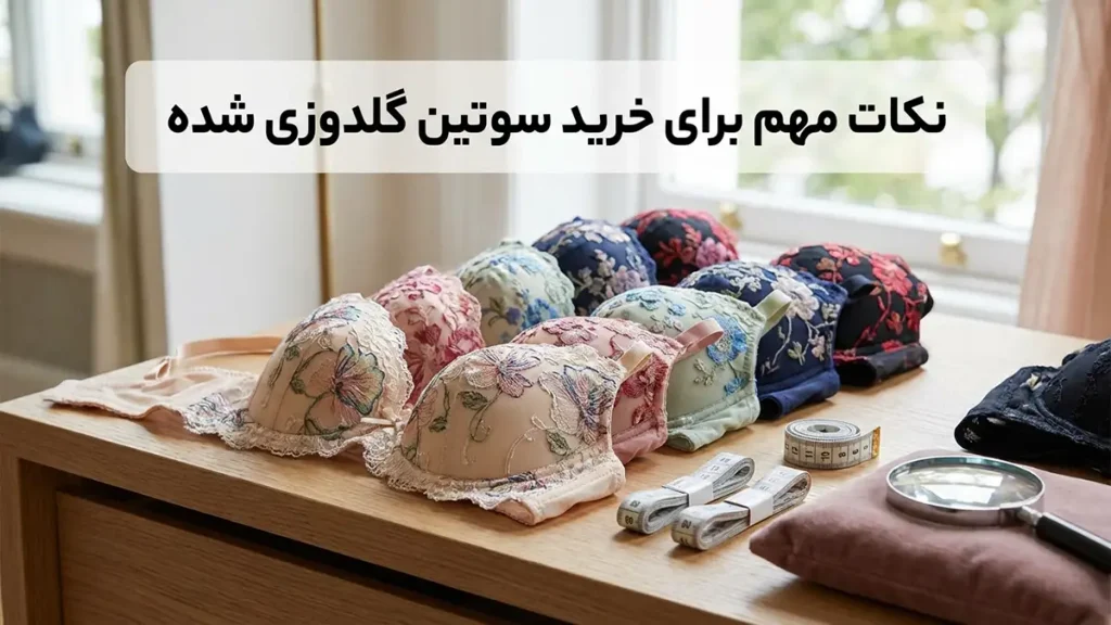 نکات مهم در خرید سوتین گلدوزی شده