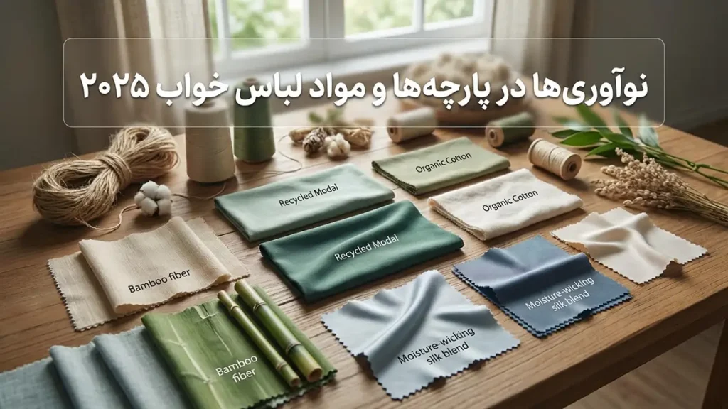 مدلهای جدید لباس خواب 2026 نوآوری در پارچهها و متریالهای لباس خواب ۲۰۲۵