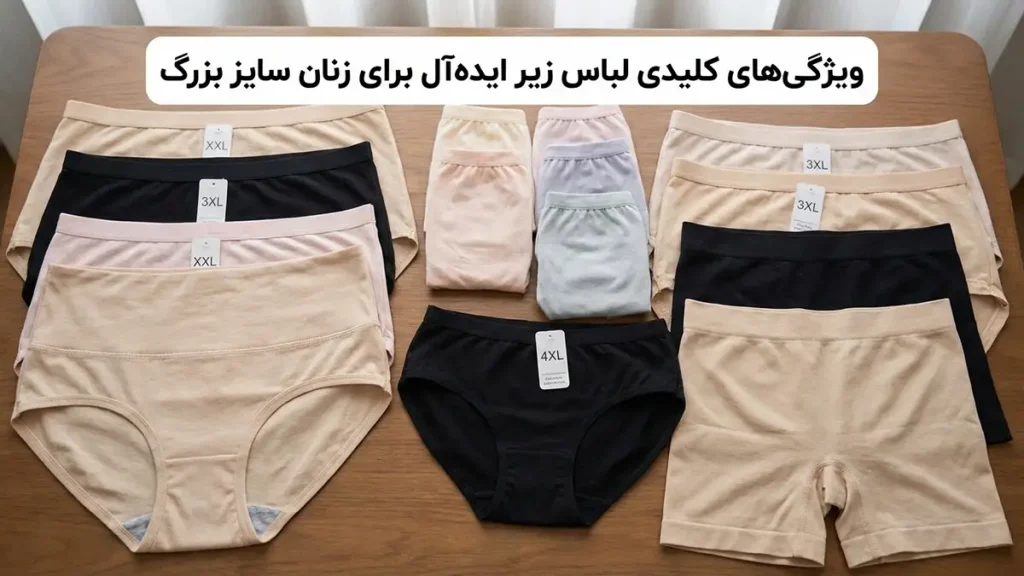 لباس زیر مناسب بانوان پلاسسایز: راهنمای جامع و کاربردی ویژگیهای کلیدی لباس زیر ایدهآل برای بانوان سایز بزرگ