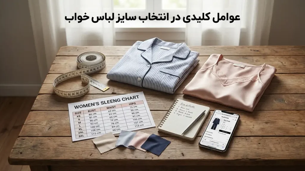 چطور سایز لباس خواب رو انتخاب کنیم عوامل کلیدی در انتخاب سایز لباس خواب