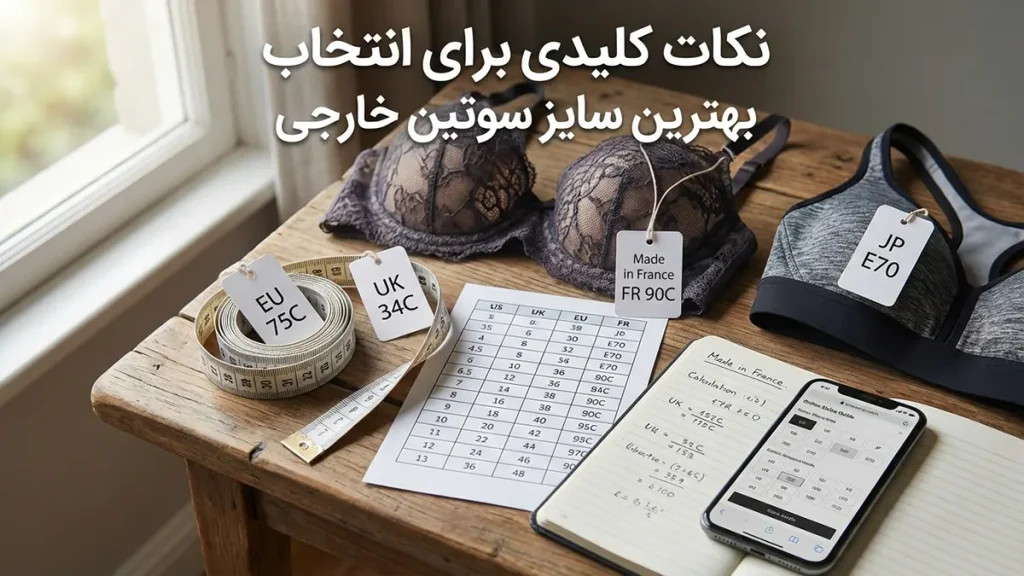 راهنمای جامع سایز سوتین خارجی: از اندازهگیری تا خرید هوشمندانه نکات کلیدی برای انتخاب بهترین سایز سوتین خارجی