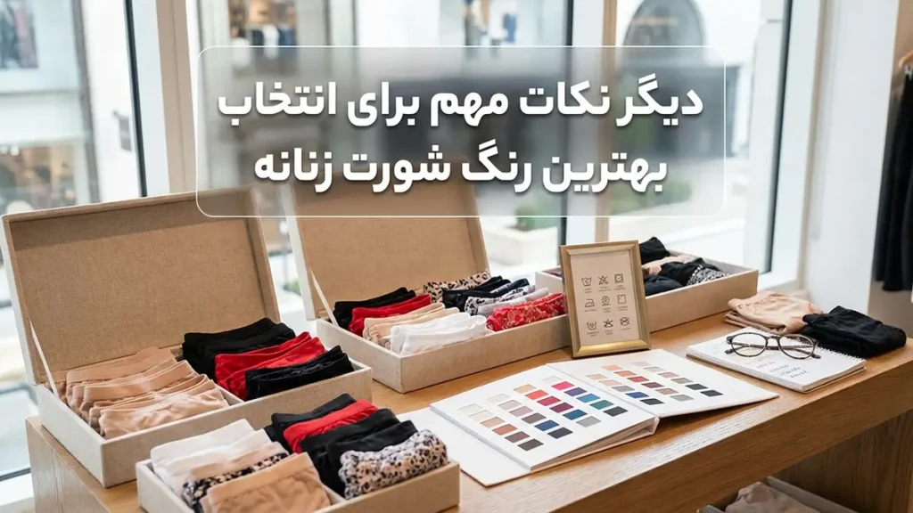 بهترین رنگ شورت زنانه: راهنمای جامع انتخاب برای هر موقعیت نکات مهم دیگر در انتخاب بهترین رنگ شورت