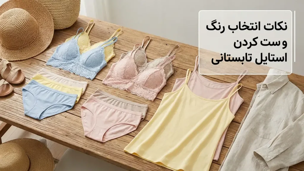 لباس زیر مناسب استایل روزمره تابستانه نکات انتخاب رنگ و هماهنگی با استایل تابستانه