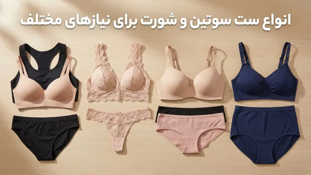 بهترین ست شورت و سوتین: راهنمای جامع برای انتخابی ایدهآل انواع ست شورت و سوتین برای نیازهای متفاوت