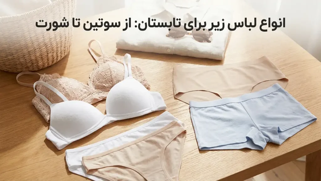 لباس زیر مناسب استایل روزمره تابستانه انواع لباس زیر زنانه مناسب تابستان: از سوتین تا شورت