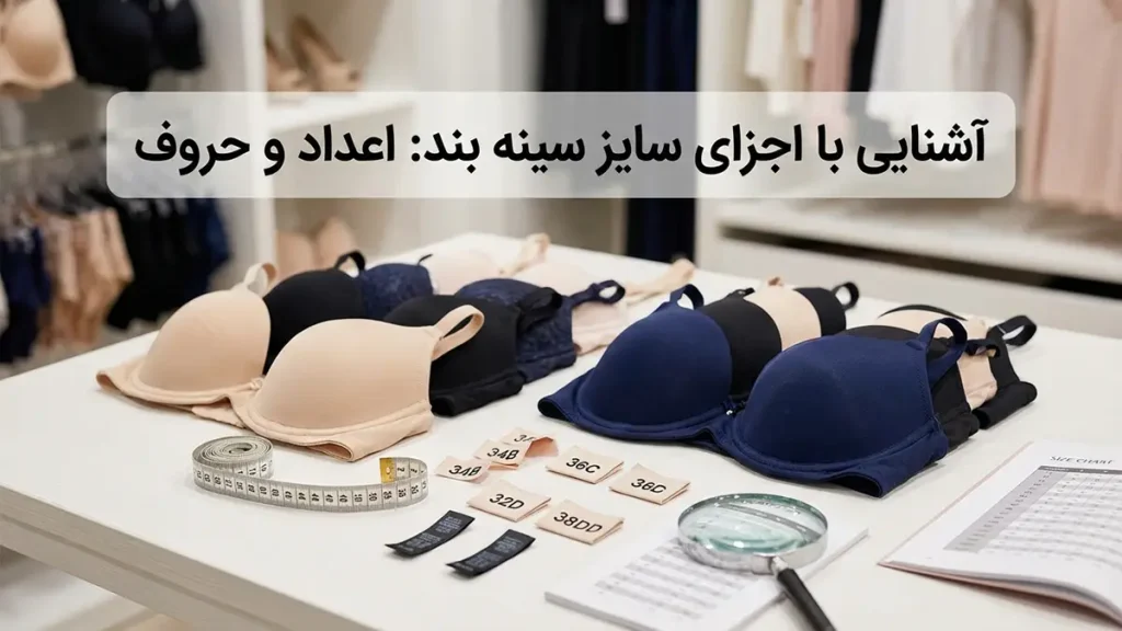 درک اجزای سایز سوتین: عدد و حرف