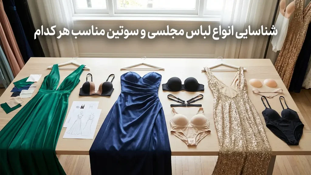 چطور سوتین مناسب لباس مجلسی انتخاب کنیم؟ شناخت انواع لباس مجلسی و سوتینهای ایدهآل برای هر کدام