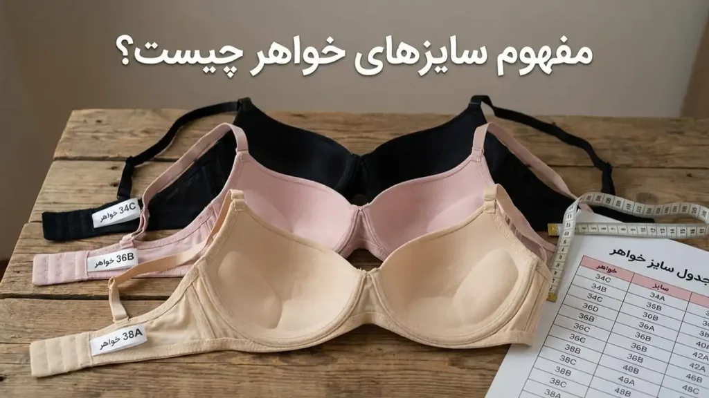 جدول سایز سوتین: راهنمای کامل اندازهگیری و انتخاب سوتین ایدهآل مفهوم سایزهای خواهر (Sister Sizes) چیست؟