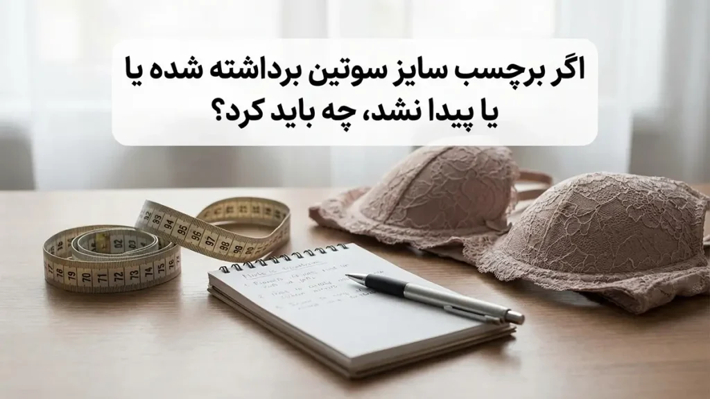 سایز سوتین کجا نوشته شده: راهنمای جامع پیدا کردن و خواندن سایزبندی لباس زیر اگر برچسب سایز سوتین پاک شده یا پیدا نشد، چه کنیم؟