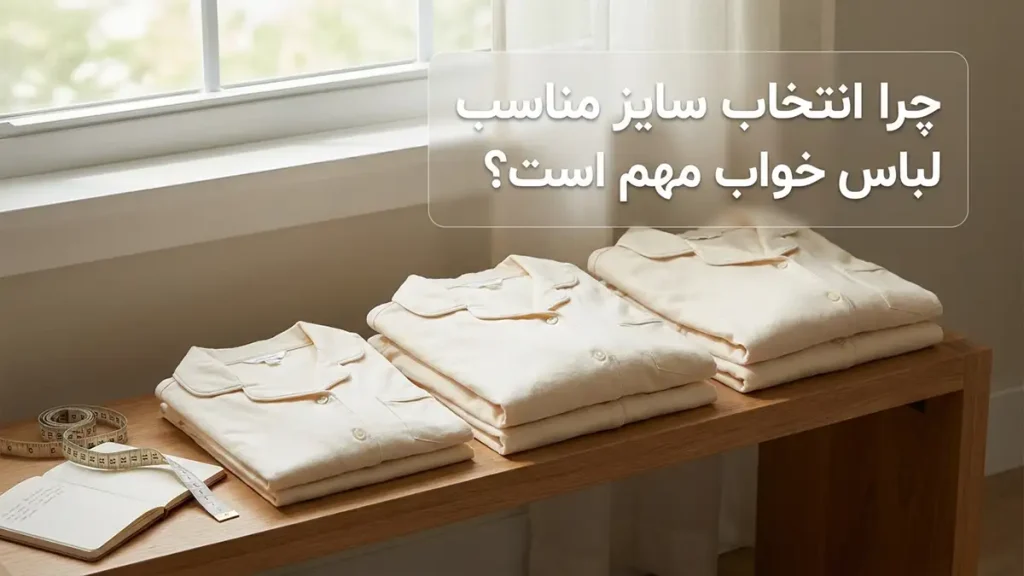 چطور لباس خواب رو اندازه مناسب انتخاب کنیم: راهنمای جامع راحتی و کیفیت خواب چرا انتخاب سایز مناسب لباس خواب اهمیت دارد؟