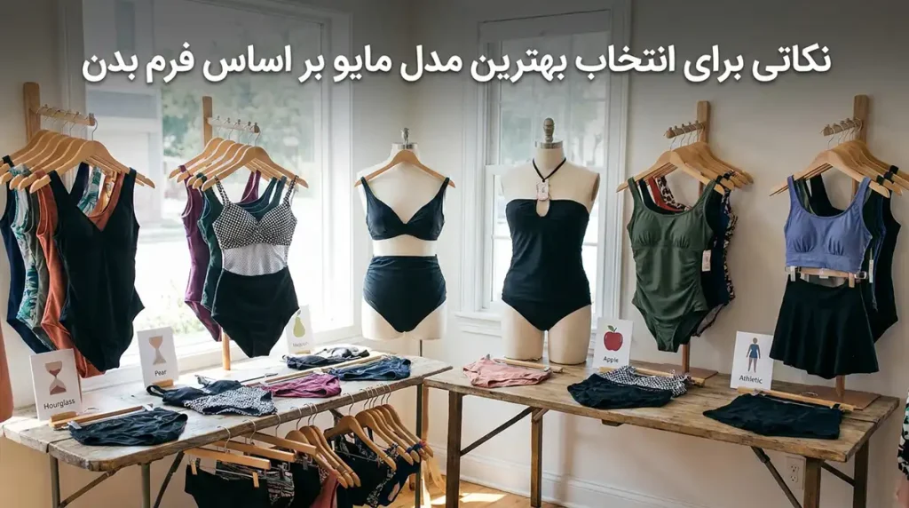 خرید مایو زنانه آنلاین با مشاوره رایگان انتخاب سایز نکاتی برای انتخاب بهترین مدل مایو بر اساس فرم بدن