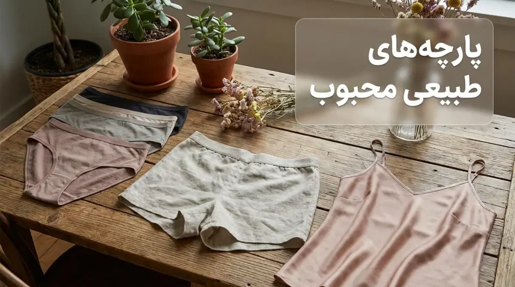 جنسهای مختلف لباس زیر: راهنمای کامل انتخاب بهترین پارچه پارچههای طبیعی پرطرفدار: لطافت و تنفسپذیری