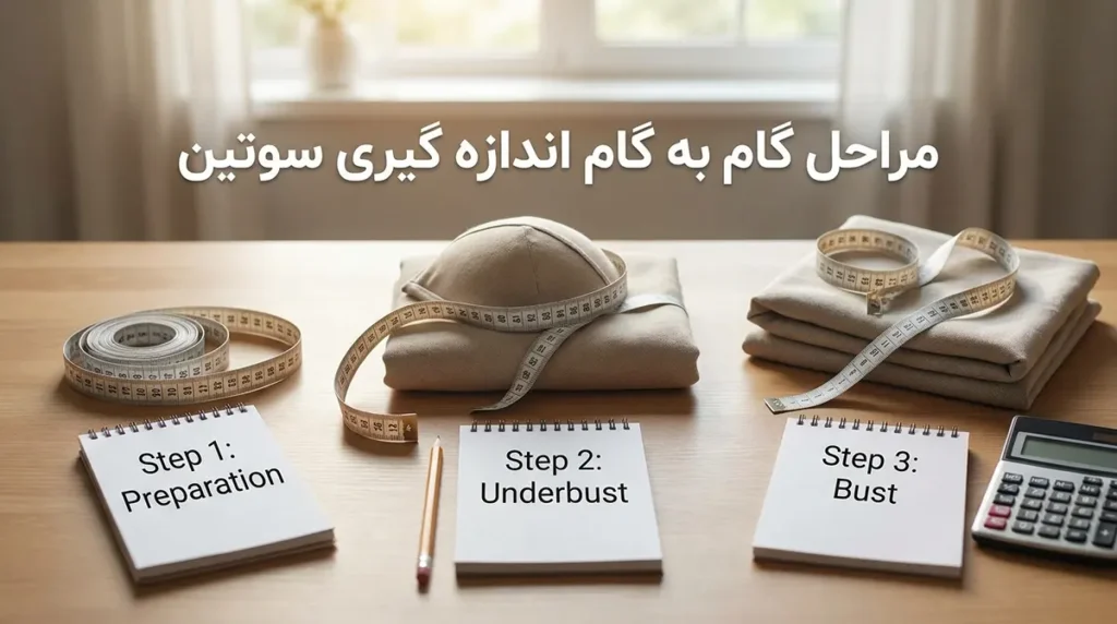 چطور سوتین رو اندازه بگیریم مراحل گام به گام اندازه گیری سوتین