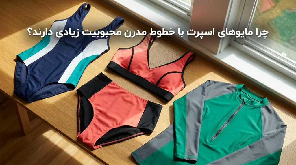 مایو زنانه طرح اسپرت با خطوط مدرن و رنگبندی متنوع چرا مایوهای اسپرت با خطوط مدرن محبوبیت زیادی دارند؟