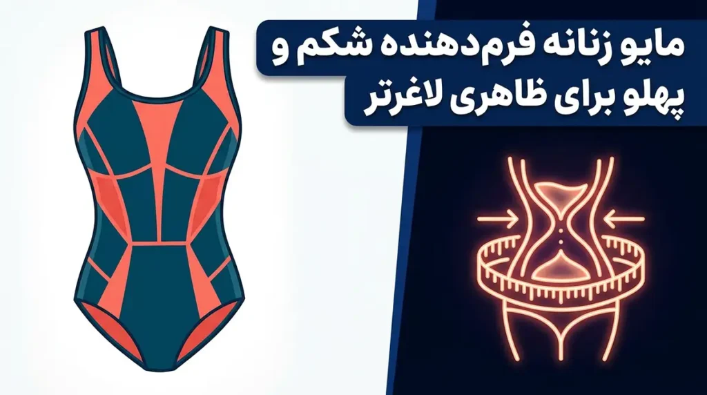 مایو زنانه فرم‌دهنده شکم و پهلو برای ظاهری لاغرتر