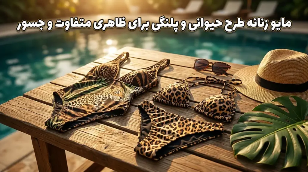 مایو زنانه طرح حیوانی و پلنگی برای ظاهری متفاوت و جسور