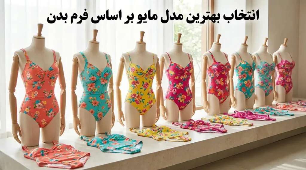 مایو زنانه گلدار تابستانی با رنگبندی شاد و جذاب امسال انتخاب بهترین مدل مایو بر اساس فرم بدن