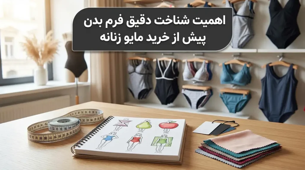 راهنمای جامع خرید مایو زنانه؛ چطور بهترین مدل را برای فرم بدن خود انتخاب کنیم؟ اهمیت شناخت دقیق فرم بدن پیش از خرید مایو زنانه