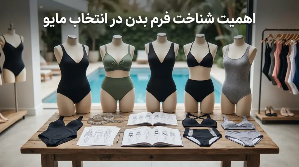 راهنمای خرید مایو زنانه؛ چگونه بهترین مدل را برای استخر انتخاب کنیم؟ اهمیت شناخت فرم بدن در انتخاب مایو