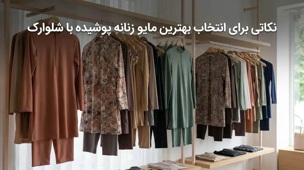مایو زنانه پوشیده با شلوارک: ترکیب راحتی و حجاب کامل نکاتی برای انتخاب بهترین مایو زنانه پوشیده با شلوارک