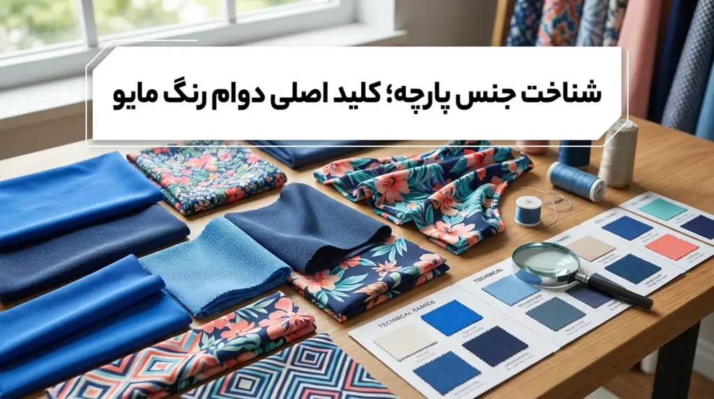 چطور مایو زنانهای انتخاب کنیم که سالها رنگ ندهد؟ شناخت جنس پارچه؛ کلید اصلی دوام رنگ مایو