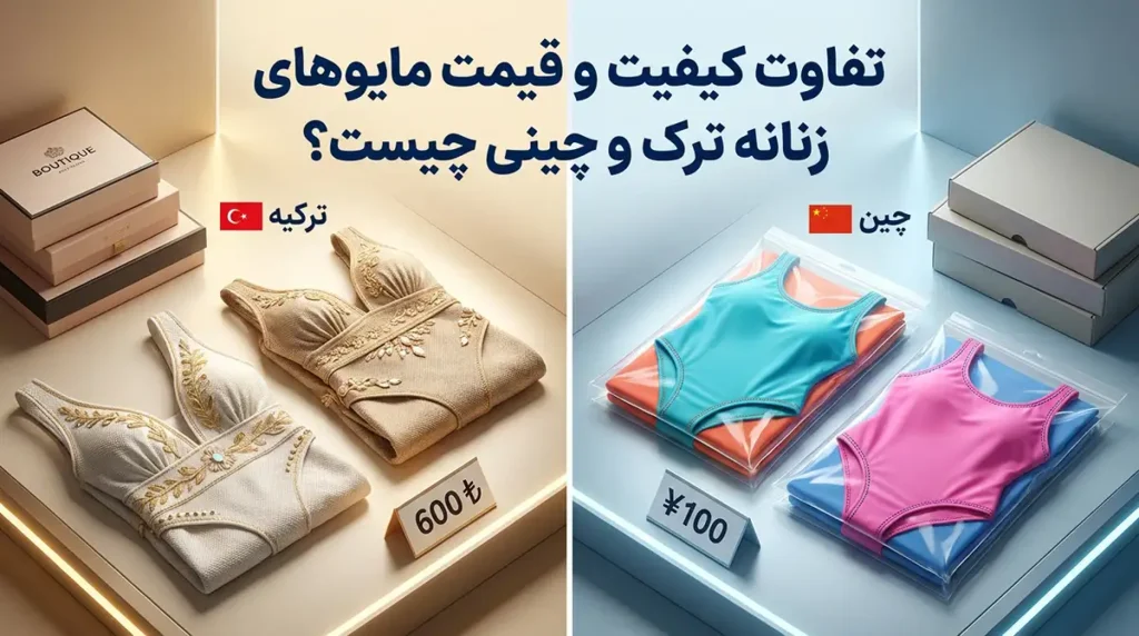 تفاوت مایو زنانه ترک و چینی در کیفیت و قیمت چیست؟